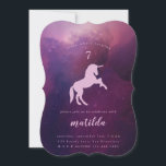 Convite de festa de fotos de unicórnio da galáxia<br><div class="desc">Convite de festa de fotos de unicórnio da galáxia. Parte de uma coleção de aniversário combinando.</div>