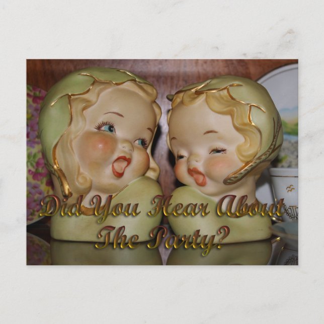 convite de festa de garotas "fofocadoras" (Frente)