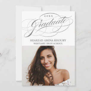 CONVITE DE FESTA DE GRADUAÇÃO 2 ESCRITA ELEGANTE C