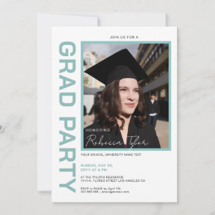 Convite de Festa de Graduação com Foto e Texto Pre