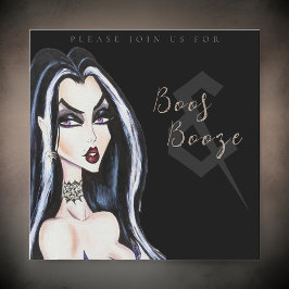 Convite de Festa de Halloween Adulto Boos and Booz