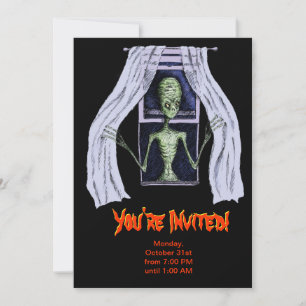Convite de Festa de Halloween - Alienígena de Jan