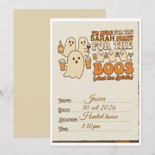 Convite de Festa de Halloween Aqui Para os Vaias