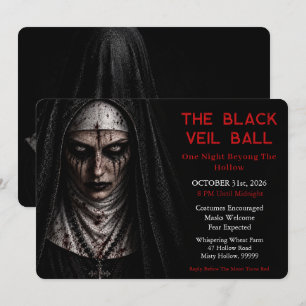 Convite de Festa de Halloween Assombrada por Freir