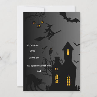Convite de Festa de Halloween Assustador – Casa As
