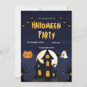 Convite de Festa de Halloween Assustador – Modelo 