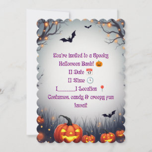 Convite de Festa de Halloween Assustadora 🎃 Diver