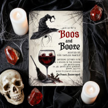 Convite de Festa de Halloween Boos and Booze | Bru