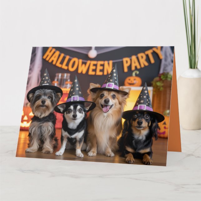 Convite de Festa de Halloween Canine (Frente)