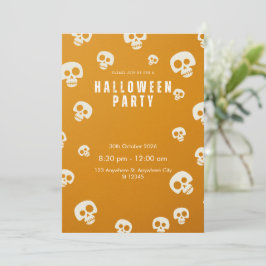 Convite de Festa de Halloween Caveira Retro | Lara