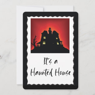 Convite de Festa de Halloween com Casa Assombrada