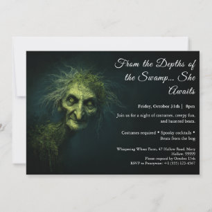 Convite de festa de Halloween com Fantasia de Brux