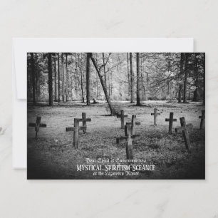 convite de festa de Halloween com foto vintage per