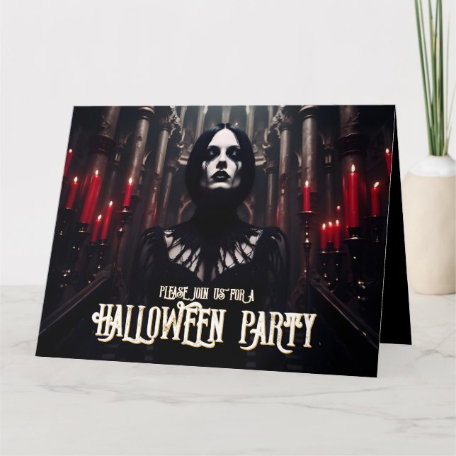 Convite de Festa de Halloween – Convite Sombrio Gó (Frente)
