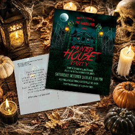 Convite de Festa de Halloween da Casa Assombrada A