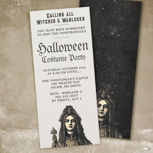 Convite de festa de Halloween da sacerdotisa