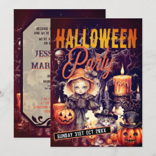 Convite de festa de Halloween das Trevas Caprichos