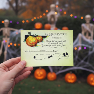 Convite de festa de Halloween de 2 em 1