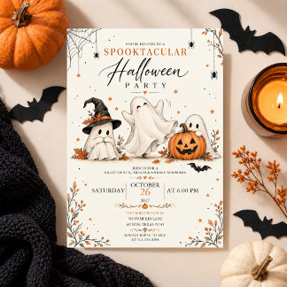 convite de festa de halloween de chapéu de bruxa d