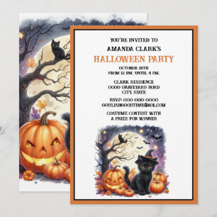 Convite de Festa de Halloween de Fantasia de Crian