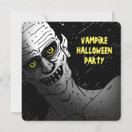 Convite de Festa de Halloween de Vampiro Assustado