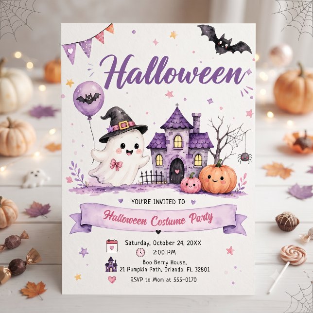 Convite de Festa de Halloween Disfarce (Criador carregado)