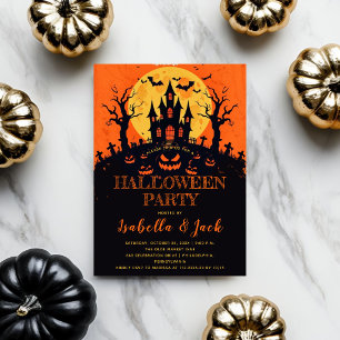 Convite de Festa de Halloween do Castelo Assombrad