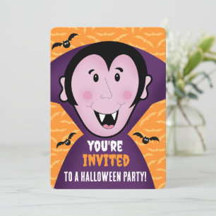 Convite de Festa de Halloween Dracula Vampiro Cria