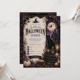 Convite de Festa de Halloween Elegante Gótico