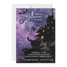 Convite de Festa de Halloween em Casa Assombrada –