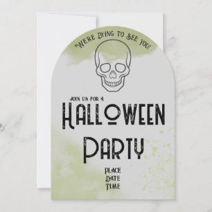 Convite de Festa de Halloween em Lápide