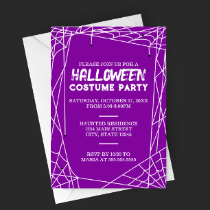 Convite de Festa de Halloween em Teia de Aranha