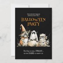 Convite de festa de Halloween engraçado do esquadr