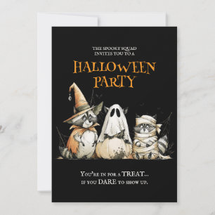 Convite de festa de Halloween engraçado do esquadr