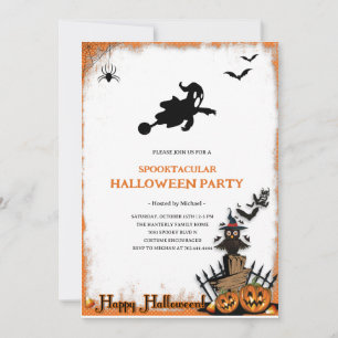 Convite de Festa de Halloween Fantasma Espetacular