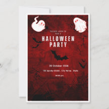 Convite de Festa de Halloween Fantasma Fofo