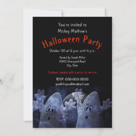 Convite de Festa de Halloween Fantasma para Crianç