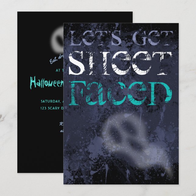 Convite de Festa de Halloween Fantasmagórica para  (Frente/Verso)