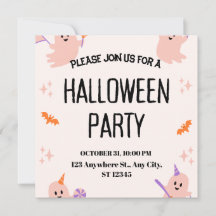 Convite de Festa de Halloween Fofo