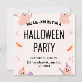 Convite de Festa de Halloween Fofo