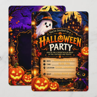 Convite de Festa de Halloween Fofo Modelo | Assust