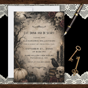 Convite de Festa de Halloween Gótico