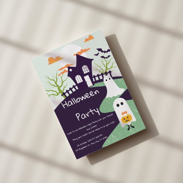 Convite de Festa de Halloween Gótico (Criador carregado)