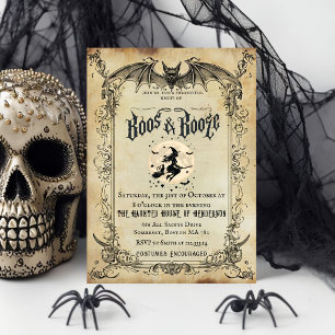 Convite de Festa de Halloween Gótico Vintage Mor