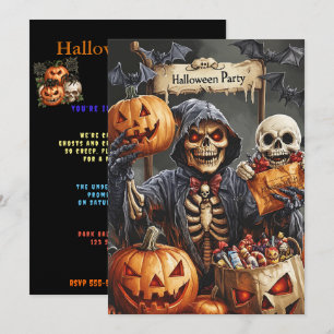Convite de Festa de Halloween Horroroso Assustador