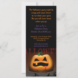 Convite de Festa de Halloween Jack O' Lantern
