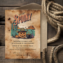 Convite de Festa de Halloween no Velho Oeste | Ass