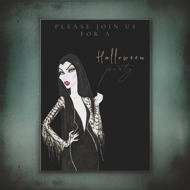 Convite de Festa de Halloween para Adultos de Aqua (Criador carregado)