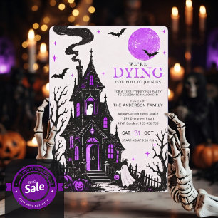 Convite de Festa de Halloween para Casa Assombrada