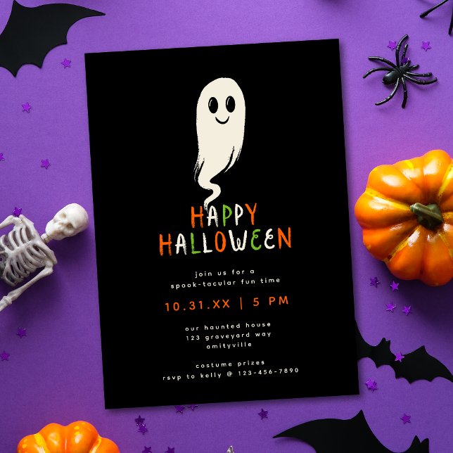 Convite de Festa de Halloween para Crianças Fantas (Criador carregado)